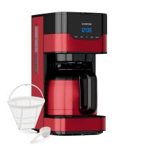 Klarstein 1.2l Filter Coffee Machine, 10 Cup Barista Coffee Machines, Small 800w Filtered Coffee Makers For Ground Coffee W/ Timer, Stainless Steel 