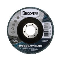 Bricoferr - Lot De 10 Disques Plats À Lamelles Zirconium Ø 115 Mm Grain 100