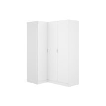 Mirakemueble - Armadio Angolare 3 Ante L132 Cm Bianco - Listowel