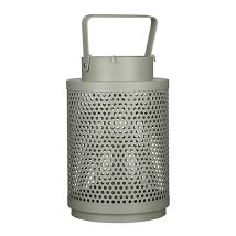 Farol portavelas Barney verde – 16 cm diámetro x 25 cm altura – Metal pintado – Garantía 3 años