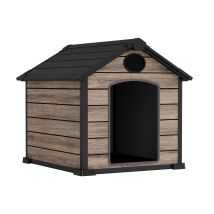 Cuccia Per Cani Da Esterno Oak O10 – 102x115x100 Cm – Pavimento Incluso – 2 Prese D’aria Di Ventilazione – Effetto Legno Premium