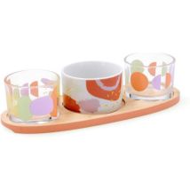 Set Para Servir Quid Kaleido Multicolor Madera 25 X 10 X 5,5 Cm (4 Piezas)