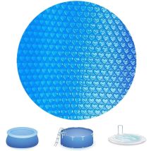 Bâche De Piscine, Couverture De Protecteur De Piscine Ronde, Avec Protection Uv Pour Les Piscines Rondes Baignon À Remous Couverture Thermique, 