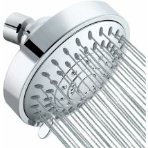 Soffione Doccia Solare Rotondo, Soffione Doccia Ad Alta Pressione Da 4 Pollici, Soffione Doccia A Cascata, Cromato Anticalcare Per Bagno, Soffione 