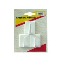 Iso 3294635353014 Ganci Adesivi Quadrati Bianchi