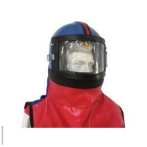 BALI Helm mit Panorama-Visier – Schutzhelm für Sandstrahlen – CE-zertifiziert – komfortabel und langlebig