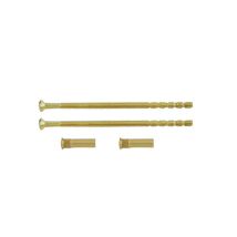 Chrisligne - Set Di 2 Viti E 2 Bussole In Acciaio Ottonato, L.9 X L.0,7