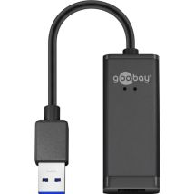 USB-A-Ethernet-Adapter 3.0 – RJ45 auf USB-A – 10/100/1000 Mbit/s – Schwarz – Goobay