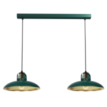 [neuwertig] B-ware Milagro Hängeleuchte Felix Grün/gold 2 X E27 Hängelampe Lampe Leuchte Spot Licht