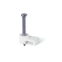 Scame - Attaches Pontet À Clouer Ø 5mm (boite De 100) Cavalier Blanc Pour Fixation De Gaines, Tubes Et Cables Fasty
