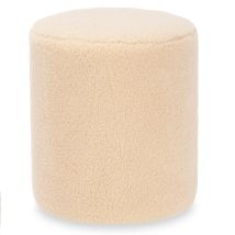 Runder Sitzhocker Teddy – Ø 32 cm – Plüsch – Höhe 36 cm – Ideal für Wohnzimmer, Schlafzimmer, Kinderzimmer