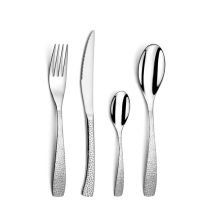 Coffret 24 pièces Bongo – Couteau en acier inox – Design martelé – Amefa