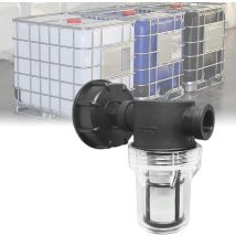 Way - 1000l Tankanschlusshahn, Gartenschlauchverbindung Für Regenwassersammler Mit Filterfunktion, S60x6 Ibc Wassertankadapter (1/2'' Innengewinde)