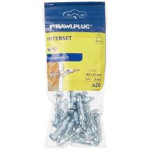 Rawlplug Interset Cavity Fixings M5 X 40 - 20 Pack