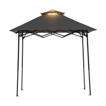 Cenador Portátil Acero Cinto Con Luz Led Magnética - 160cm X 250cm, Gris