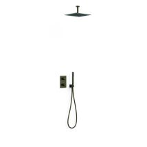 Kit Robinet Thermostatique Encastré 2 Voies Pour Douche Therm-box Noir Bronze - Tres 21135003kmb