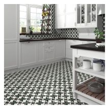 Carrelage Effet Carreau De Ciment 15x15cm Vert – Boîte De 0.50 M2 – Pour Pose Droite Ou Diagonale – Volume Supplémentaire Recommandé – Ape