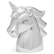 Salvadanaio Argentato Per Bambini, Elegante, Ideale Come Regalo, Con Unicorno Dimensioni: 125x65x125 Mm Codice Articolo: Zv6166061