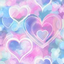 Holden Decor - Neon Hearts Pink Blue Wallpaper Children's Room Trendy Feature Wall