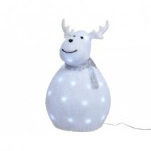 Weihnachtsrentier aus Acryl mit LED-Beleuchtung 21x24x37 cm