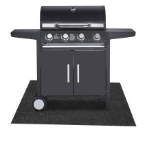 Tolletour Tappetino Per Barbecue 75x120 Cm, Protezione Di Pavimento Antiscivolo, Resistente All’olio E Idrorepellente, Per Grill, Terrazza E Giardino