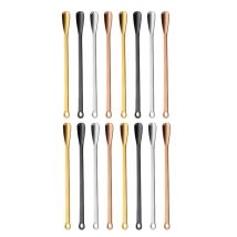 Ensemble De 16 Cuillères À Mélanger En Acier Inoxydable De 165 Mm De Long, Multicolores, Pour Boissons