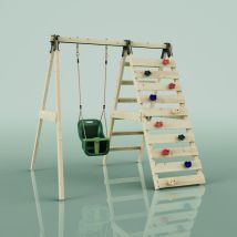 Rebo - Balançoire Violette Vert 202 X 213 Cm