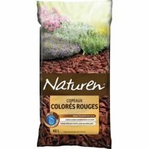 Mulch Naturen Copeaux Colorati Rossi 40l Ritenzione Umidità Protezione Termica