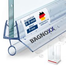 Bagnoxx - Duschdichtung Schleiflippendichtung Transparent Wasserabweisprofil Für Türdichtung Unten, Duschlippe Aus Pvc - Für 6mm Glasstärke