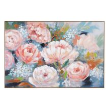 Pintura Flores Lienzo Decoración – 120 cm x 5 cm x 80 cm – Tela