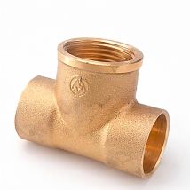 Raccordo A T Femmina 130 1/2" X 15 Mm In Ottone
