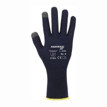 Asatex - Guante De Punto Fino Para Smartphones Y Pantallas Táctiles Talla 7, Azul Oscuro (por 12)