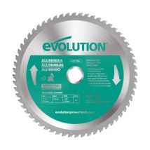 Evolution - A185tct-60ms - 185 Mm Lama Per Taglio Di Alluminio - Lama Per Metallo Con Punta In Carburo Che In Pratica Non Genera Surriscaldamento, 