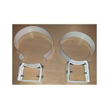 Morsetto Da Parete Regolabile Laccato Bianco Negarra 80/110 Mm