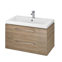 Lara - Waschtisch Mit Unterschrank, 45x79x45 Cm, 2 Schubladen, Walnuss S801-154-dsm - Cersanit