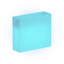 Vase Pot De Fleurs, Haut Et Design, Lumineux, 90x30 Cm, H80 Cm, En Polymère Résistant Avec Led Bleues, Pour L'Intérieur Et L'Extérieur - Monacis