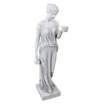 Design Toscano Ebe La Dea Della Giovinezza Statua Grega Da Giardino, Poliresina, Pietra Antica, Grande 81 Cm