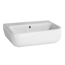 Rak Ceramics Einlochwaschbecken 52 cm – Komplett mit Befestigungsmaterial – Mit Überlauf – Kartonverpackung