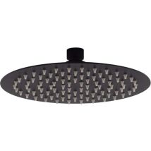 Cabezal De Ducha Modelo Redondo Negro Mate Tecom Lrnr Negro Mate - Ø 200 Mm