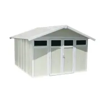 Casetta Da Giardino In Pvc Grosfillex "utility 11" Grigio-verde E Bianco 370x407x250 Cm - Cod. 22811138