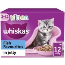 Whiskas Kitten Fish Favourites Wet Cat Food Pouches In Jelly - 85g - 811952