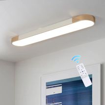 Ganeed - Modern Led Dimmable Ceiling Lamp With Remote Control - Linear Ceiling Light Chandeliers For Kitchen, Living Room, Dining Room, Bedroom (gold,