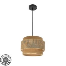 Akunadecor Samoa Lampe De 1 Licht Mit Doppeltem Braunen Lampenschirm