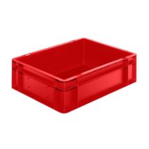 Transportstapelbehälter L400xb300xh120mm Rot Pp Seitenwände Geschlossen