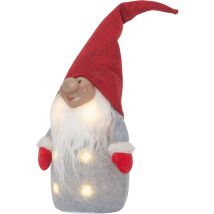Star - Trading Weihnachtswichtel 'joylight', Led Zwerg, Rot, 40cm