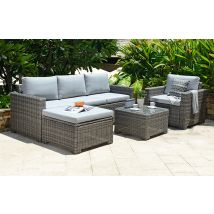 Mint Outdoor Marbella Rattan Corner Gardenlounge Set With Armchair