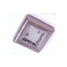 Fabrilamp - Downlight Led Cuadrado De Superficie 2xe27 (230v) Ip20 6x25x25cm Color Níquel