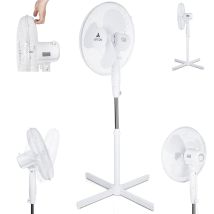 Aerson - Ventilador De Pie De 40 Cm, Altura Regulable Hasta 120 Cm, Gran Flujo De Aire, 3 Niveles De Velocidad Diferentes, Función De Oscilación Aprox