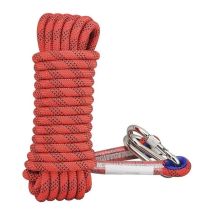 Cuerda De Seguridad De Nailon Para Escalada Al Aire Libre, Cuerda De Rescate, Cuerda De Descenso, Cuerda De Escalada De 14 Mm, Roja (20 Metros + 2 