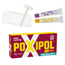 Poxipol Colla Bicomponente Incolore 14 ml – 2 Tubetti da 8 g – Tempo di Asciugatura 10 Minuti
